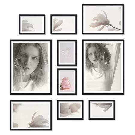 Zestaw czarnych ramek na 10 zdjęć PINIA 2 GF0011