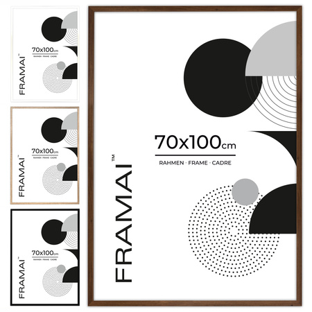 Ramka brązowa HEN 4 70x100 cm