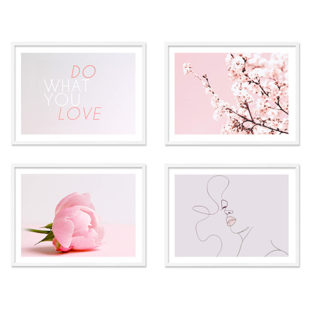 Zestaw białych ramek na 4 zdjęcia PINIA 1 GF0015