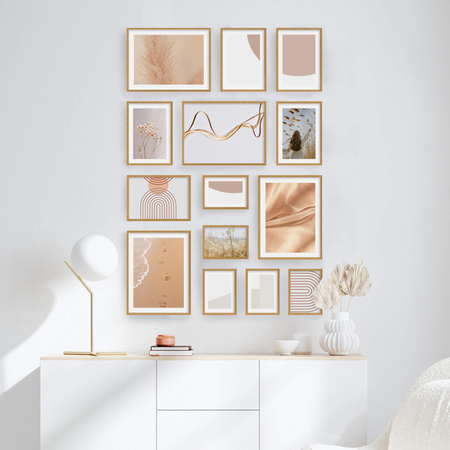 Zestaw jasnobrązowych ramek na 14 zdjęć PINIA 00 GF0001