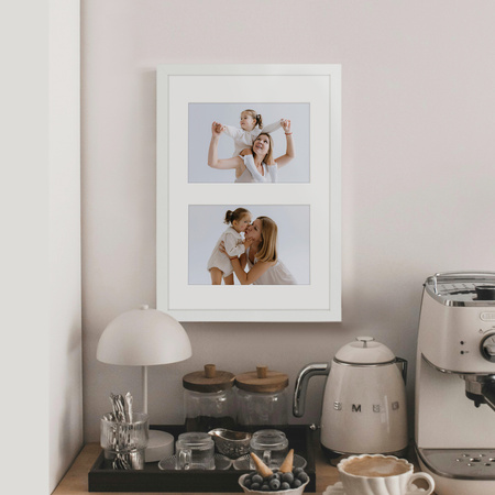 Foto Galeria biała 21x30 cm - ramka z passe partout na 2 zdjęcia 10x15 cm