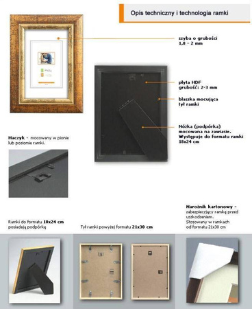 Ramka drewniana DRZ C Z1 21x30 cm