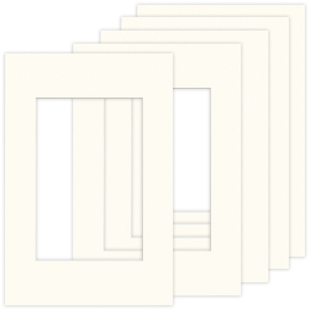 Pakiet 5 szt. Passe Partout 30x45 (20X30) LUCA Q5106 IVORY BIAŁY