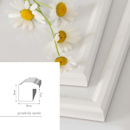 Pakiet białych ramek drewnianych 5 szt. DRWA 1 PAK 15x21 cm