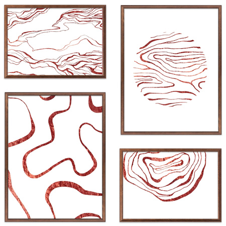 Zestaw brązowych ramek na 4 zdjęć PRESTO 44 GF0003