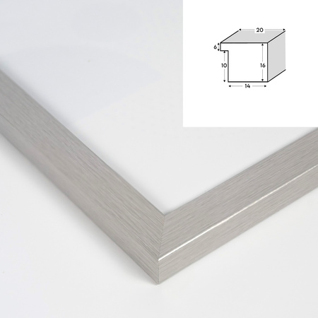 Ramka srebrna HEN S 40x60 cm