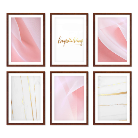 Zestaw brązowych ramek na 6 zdjęć PINIA 3 GF0020