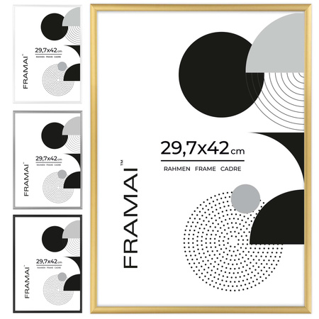 Ramka aluminiowa złota QAL 29,7X42 cm