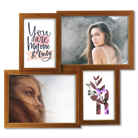 Multirama MULTI BROWN 44 ramka na 4 zdjęcia