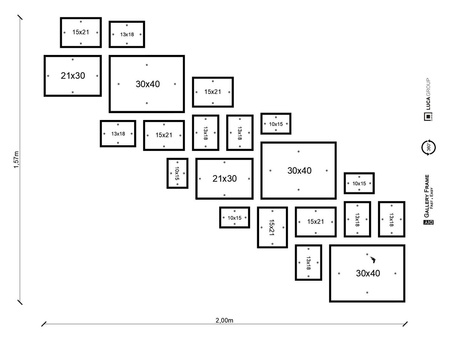 Zestaw naturanych ramek na 21 zdjęć PINIA 00 GF0035 L