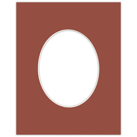 Passe partout 40x50 (24x30) OWAL CZERWONE CAYENNE - LUCA Q5701
