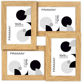 Multirama MULTI HEN DĘBOWA ramka na 4 zdjęcia