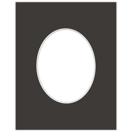 Passe partout 40x50 (24x30) OWAL CZARNE BLACK LUCA Q5801