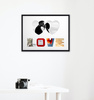 Ramka na zdjęcia LOVE - CZARNE. Ramka z passe partout o rozmiarze 30x40 cm