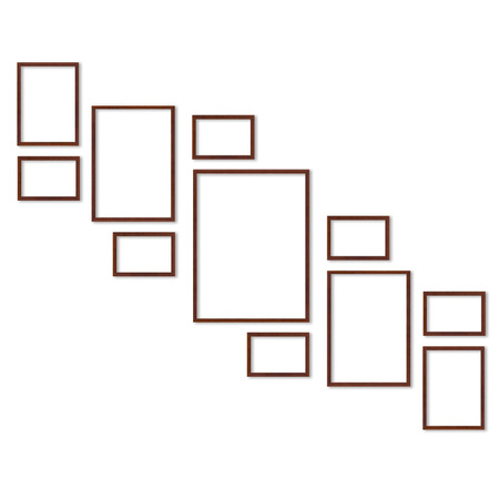 Zestaw brązowych ramek na 11 zdjęć PINIA 3 GF0030 L