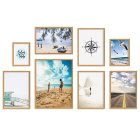 Zestaw jasnobrązowych ramek na 8 zdjęć PINIA 00 GF0009