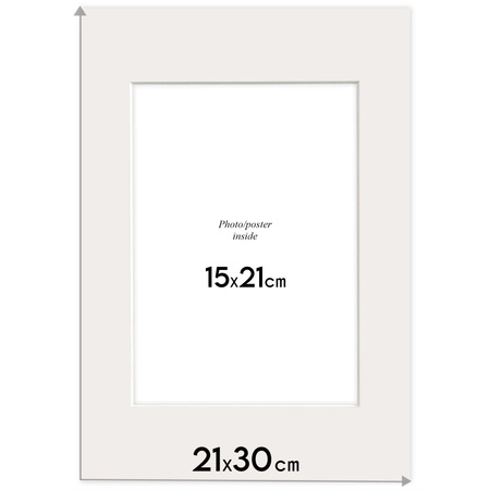 Pakiet 5 szt. Passe Partout 21x30 (15x21) LUCA Q5102 SNOW WHITE BIAŁY