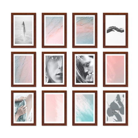 Zestaw brązowych ramek na 12 zdjęć PINIA 3 GF0026