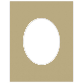 Passe partout 40x50 (24x30) OWAL BEŻOWE TABAC - LUCA Q5209