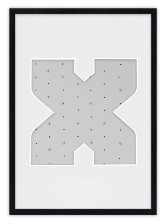 Ramka LITERKA "X" Czarna. Ramka z passe partout o rozmiarze 21x30 cm