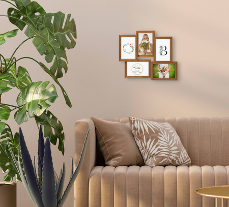 Multirama MULTI BROWN 44 ramka na 4 zdjęcia