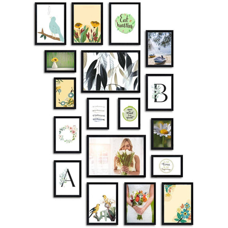 Zestaw czarnych ramek na 18 zdjęć PRESTO 2 GF0006