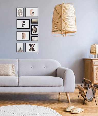 Zestaw czarnych ramek na 9 zdjęć PINIA 2 GF0004