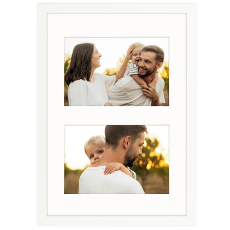 Foto Galeria biała 21x30 cm - ramka z passe partout na 2 zdjęcia 10x15 cm