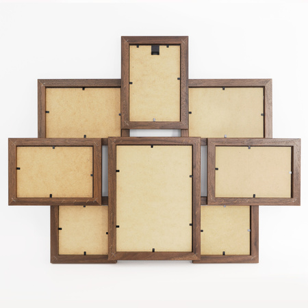 Multirama na 8 zdjęć MULTI HEN 4 ramka na zdjęcia w kolorze brązowym
