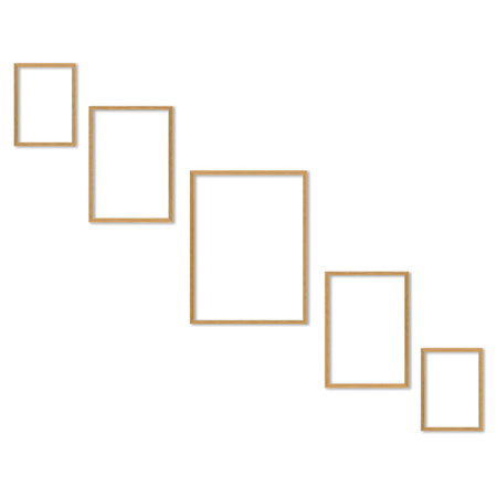 Zestaw naturanych ramek na 5 zdjęć PINIA 00 GF0031 L