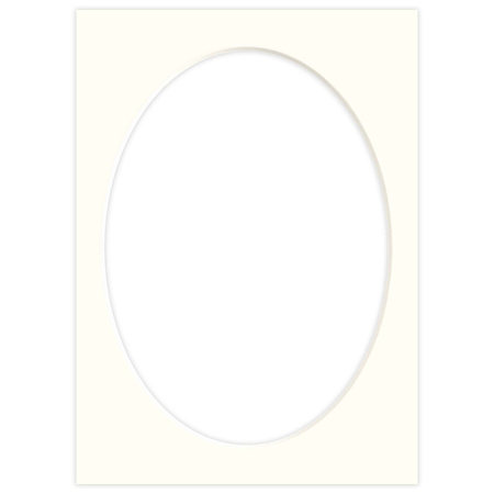 Passe partout 15x21 (13x18) BIAŁY OWAL OFF WHITE LUCA Q5104