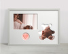 Ramka na zdjęcia do pokoju dziecięcego biała. Ramka z passe partout o rozmiarze 21x30 cm