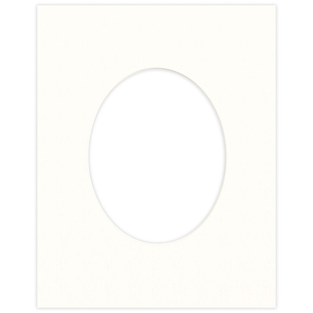 Passe partout 40x50 (24x30) OWAL LUCA Q5102 SNOW WHITE - BIAŁY