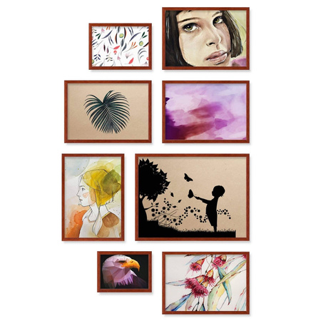 Zestaw naturalnych ramek na 8 zdjęć PRESTO 5 GF0009