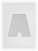 Ramka LITERKA "A" białe - Ramka z passe partout o rozmiarze 21x30 cm