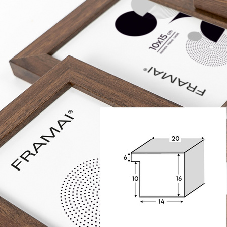 Multirama na 9 zdjęć MULTI HEN 4 ramka na zdjęcia w kolorze brązowym