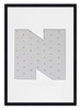 Ramka LITERKA "N" Czarna. Ramka z passe partout o rozmiarze 21x30 cm