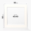 Passe partout 40x40 cm (30x30 cm) LUCA Q5102 SNOW WHITE BIAŁY