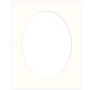 Passe partout 40x50 (30x40) BIAŁY OWAL MILK MLECZNY - LUCA Q5105