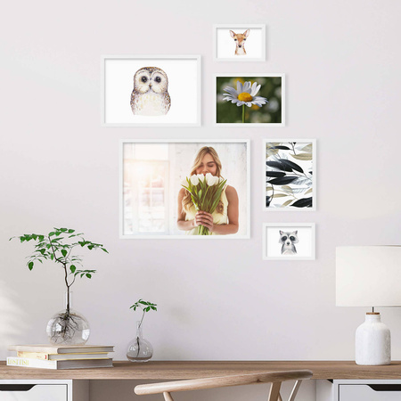 Zestaw białych ramek na 6 zdjęć PINIA 1 GF0010