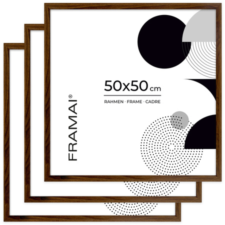 Ramka brązowa HEN 4 50x50 cm