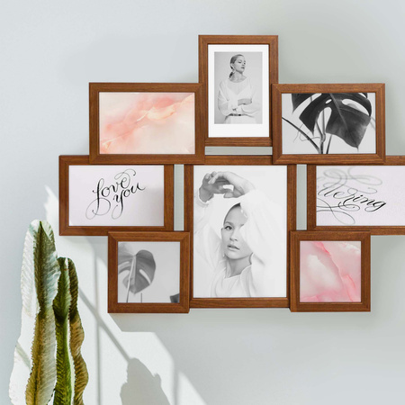 Multirama MULTI BROWN 81 ramka na 8 zdjęć