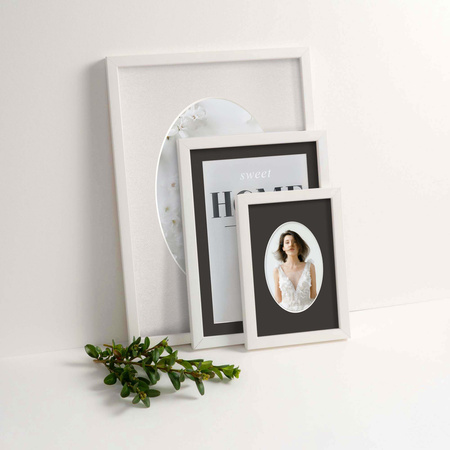 Passe partout 18x24 (13x18) OWAL CZARNE BLACK LUCA Q5801