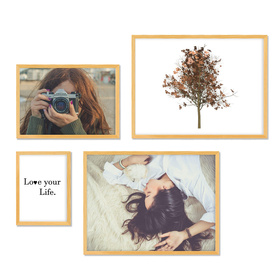 Zestaw naturanych ramek na 4 zdjęć PINIA 0 GF0008