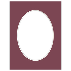 Passe partout 18x24 (13x18) OWAL CZERWONE BORDO - LUCA Q5707