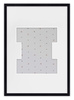 Ramka LITERKA "I" czarna. Ramka z passe partout o rozmiarze 21x30 cm