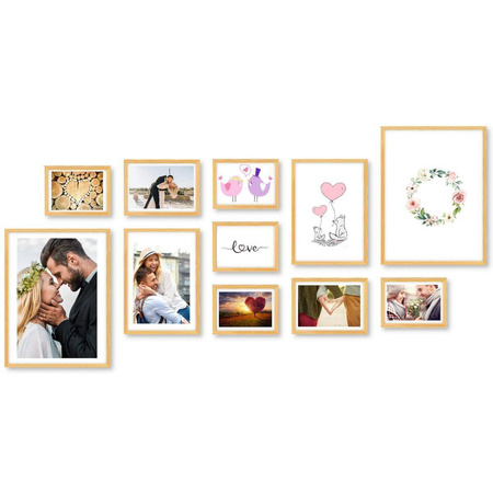 Zestaw naturanych ramek na 11 zdjęć PINIA 0 GF0005