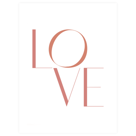 Zestaw plakatów Eosin Love w czarnych ramkach z litego drewna