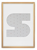 Ramka LITERKA "S" Jasne Drewno. Ramka z passe partout o rozmiarze 21x30 cm