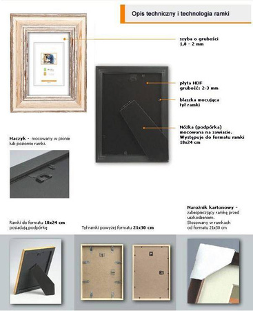 Ramka drewniana DRZ D 3 13x18 cm